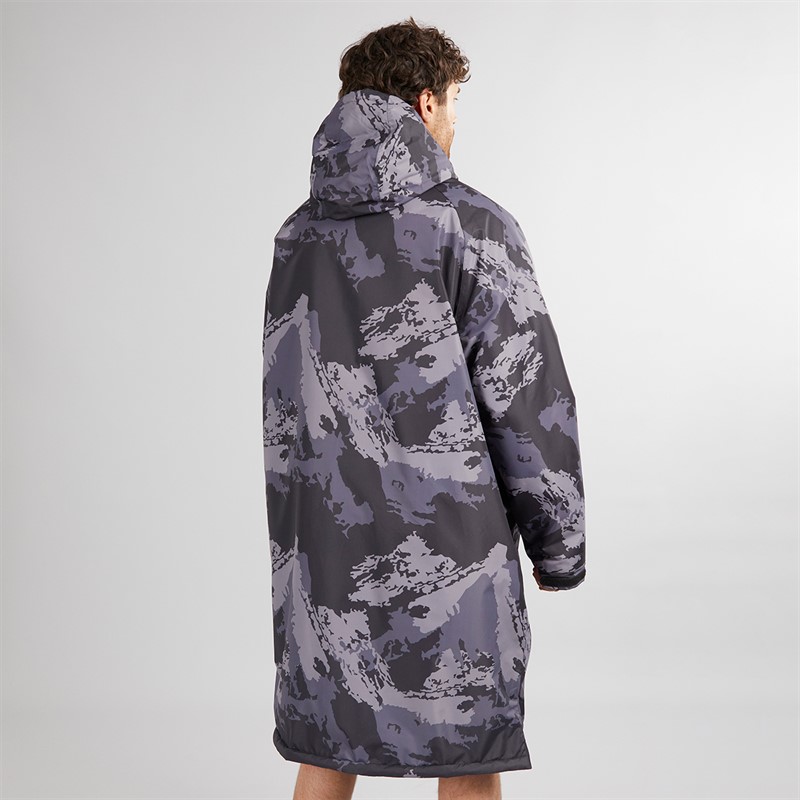 Lagooners Mens Benny Waterproof Changing Robe Black/Grey Camo
