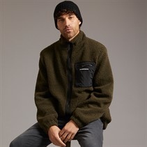 Lagooners Mens Rafferty Borg Zip Through Forest Black