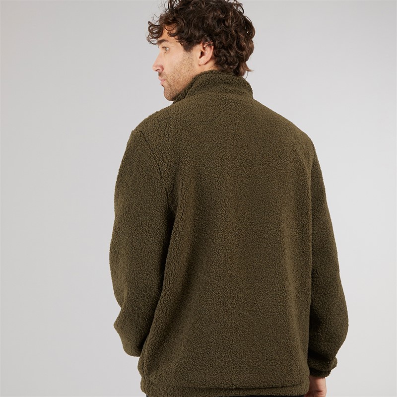 Lagooners Mens Rafferty Borg Zip Through Forest Black