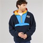 Lagooners Mens Hugo Borg 1/4 Zip Hooded Fleece Blue / Navy / Orange