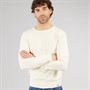 Lagooners Mens Holland Knitted Crew Sweat Ecru