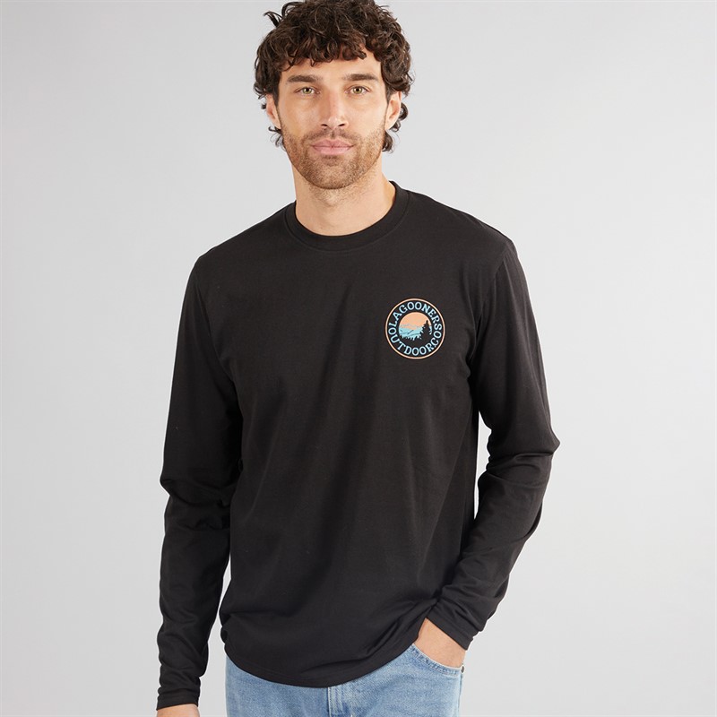 Lagooners Mens Orson Long Sleeve Top Black
