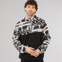 Lagooners Mens Baker Aztec Fleece Charcoal / Mauve