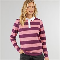 Lagooners Womens Heritage Long Sleeve Polo T-Shirt Peach