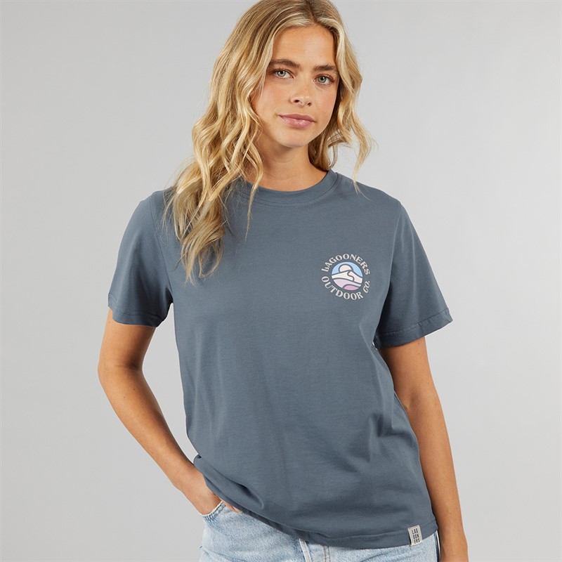 Lagooners Womens Stirling T-shirt Stone Blue