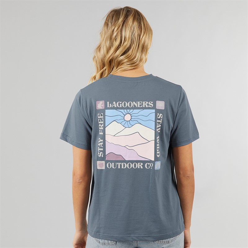 Lagooners Womens Stirling T-shirt Stone Blue