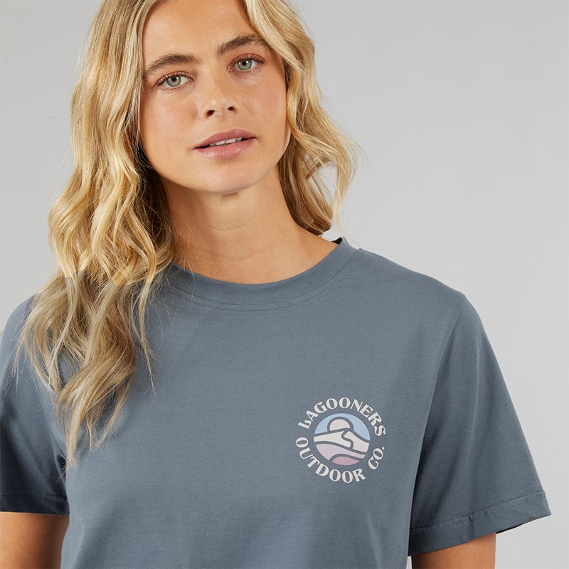 Lagooners Womens Stirling T-shirt Stone Blue