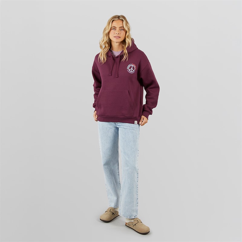 Lagooners Damen Peace & Harmony Hoodie Pflaume
