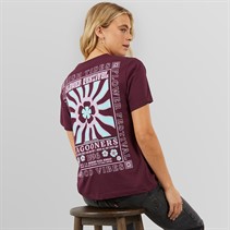 Lagooners Womens Birds T-shirt Plum