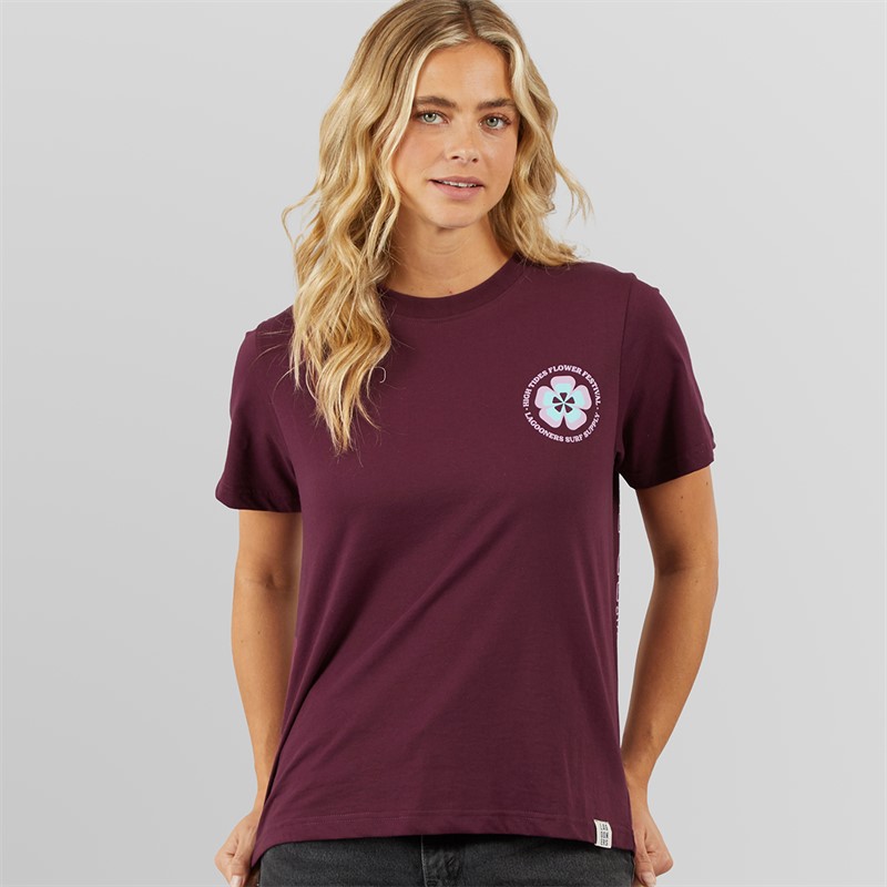 Lagooners Womens Birds T-shirt Plum