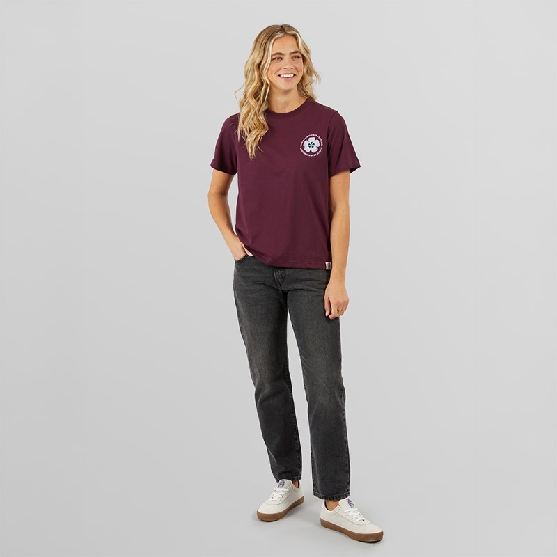 Lagooners Womens Birds T-shirt Plum