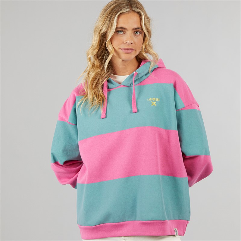 Lagooners Womens Sky Hoodie Pink/Teal
