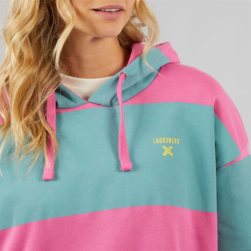 Lagooners Womens Sky Hoodie Pink/Teal