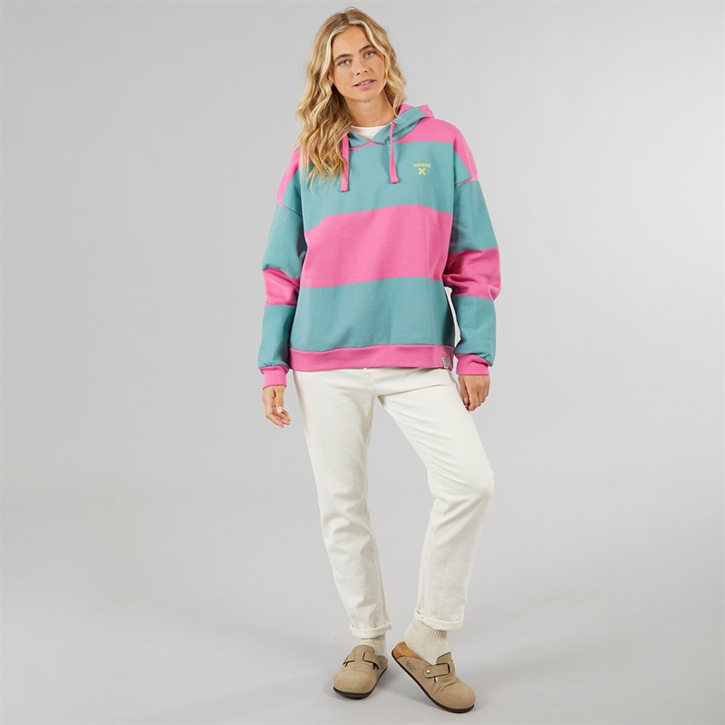 Lagooners Womens Sky Hoodie Pink/Teal