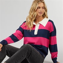 Lagooners Womens Bangor Long Sleeve Rugby T-Shirt Green Bay