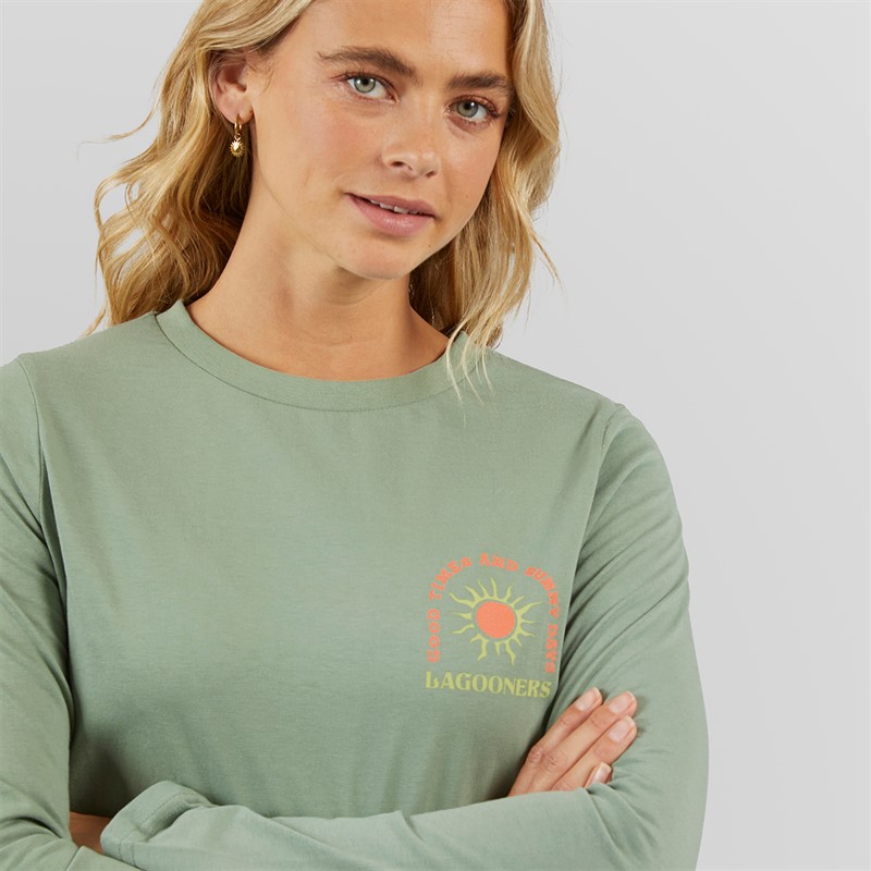 Lagooners Womens Airdrie Long Sleeve T-Shirt Green Bay