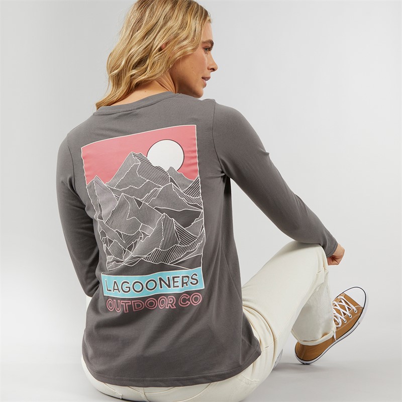 Lagooners Womens Fife Long Sleeve T-shirt Ecru - Size 8