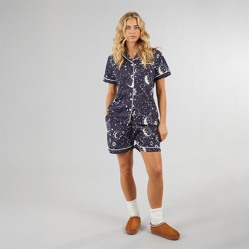 Lagooners Damen Richmond Pyjama Dunkelblau