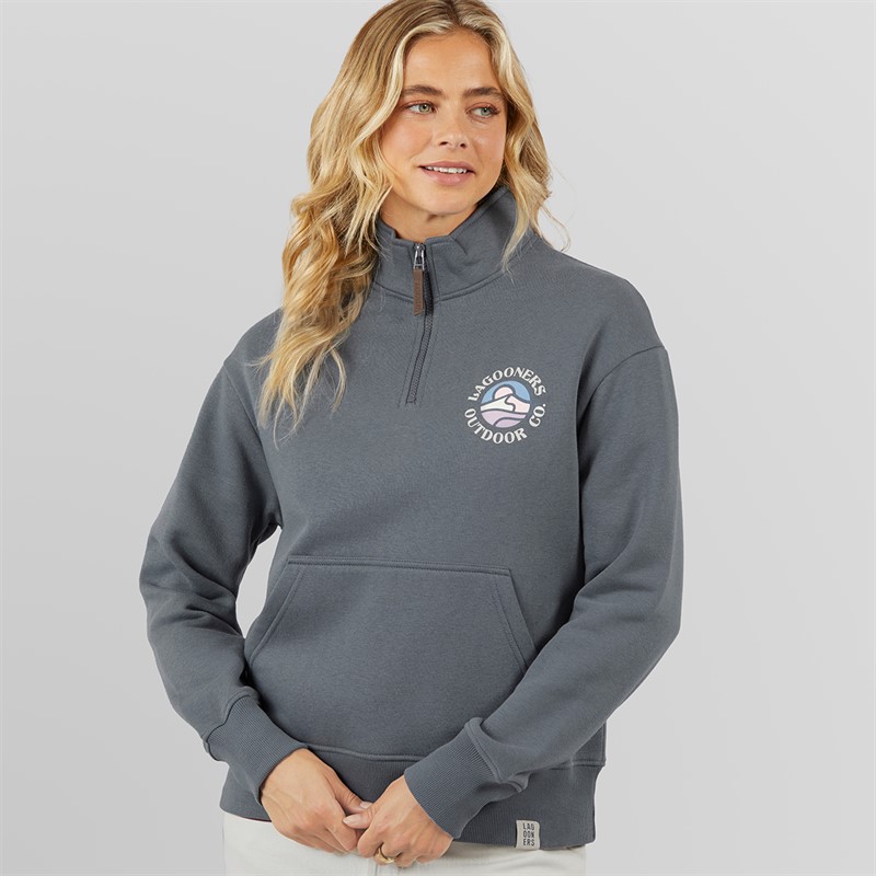 Lagooners Womens Motherwell Sweatshirt Stone Blue