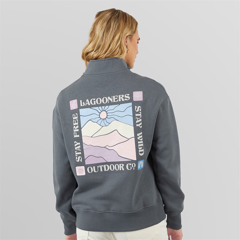 Lagooners Womens Motherwell Sweatshirt Stone Blue