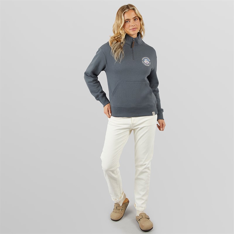 Lagooners Womens Motherwell Sweatshirt Stone Blue