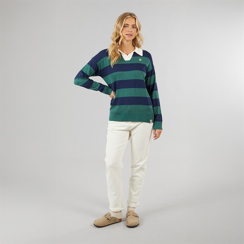 Lagooners Womens Blackwood Knitted Sweatshirt Khaki