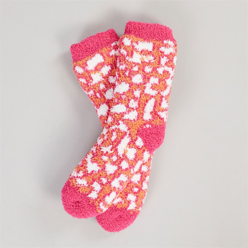 Lagooners Womens Lampeter Two Pack Slipper Socks Leopard