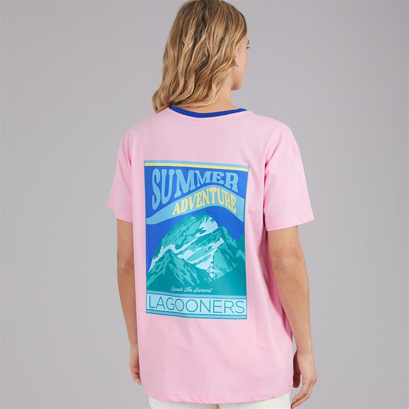 Lagooners Womens Heronford Oversized T-Shirt Pink