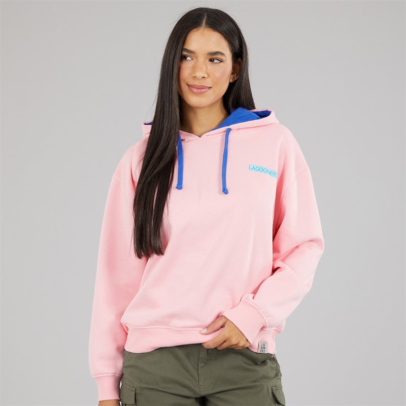 Lagooners Womens Pheasant Rise Graphic Hoodie Pink