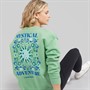 Lagooners Womens Windrush Crew Neck Graphic Sweatshirt Mint