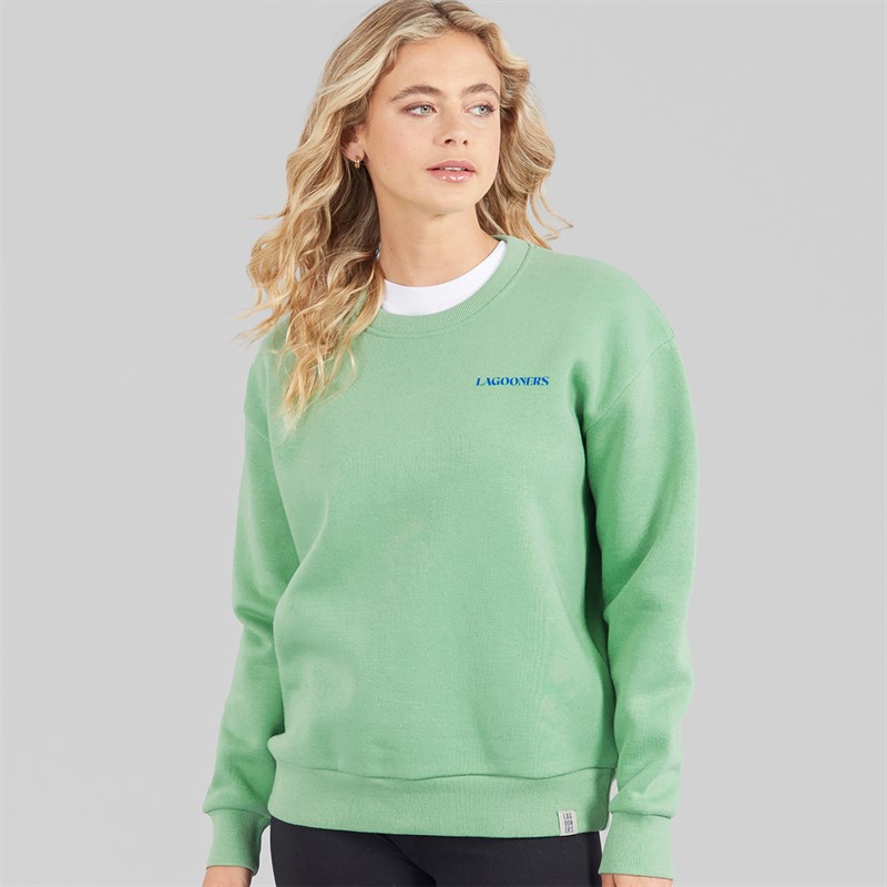 Lagooners Womens Windrush Crew Neck Graphic Sweatshirt Mint