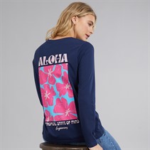 Lagooners Damen Brixcombe Langarm T Shirt Navy