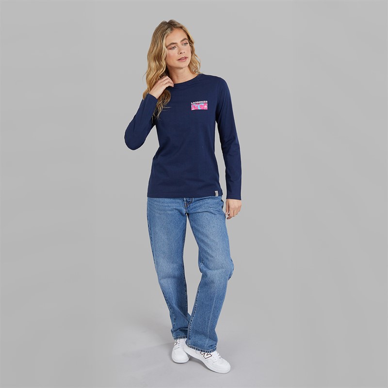 Lagooners Damen Brixcombe Langarm T Shirt Navy