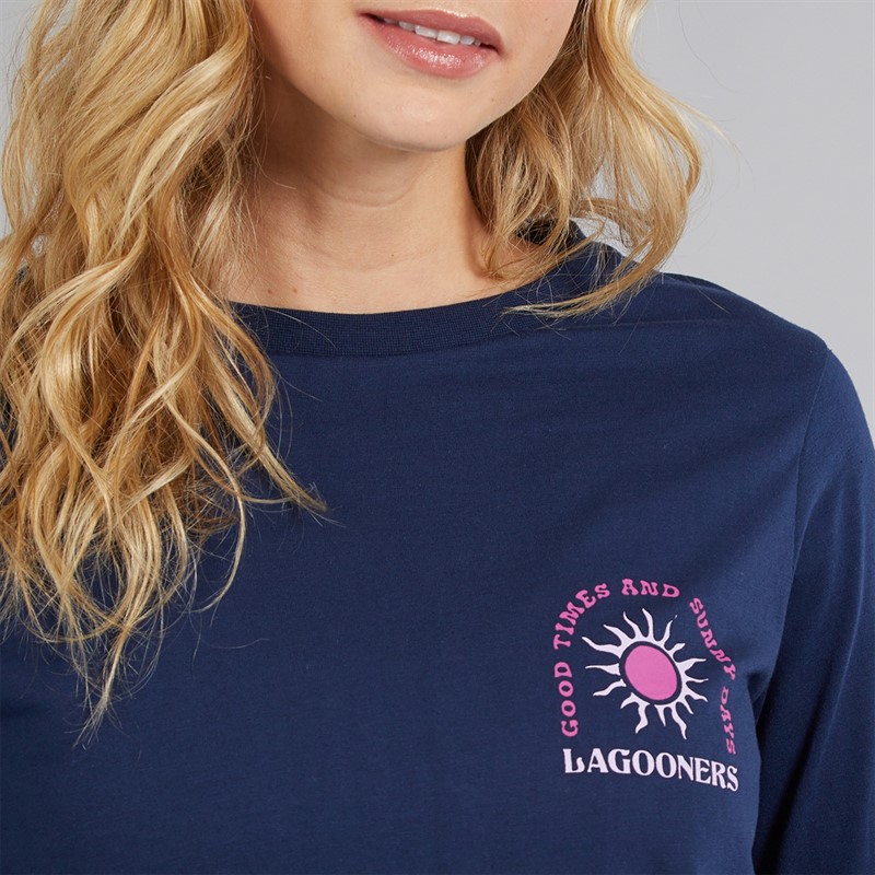 Lagooners Womens Airdrie Long Sleeve T-Shirt Navy
