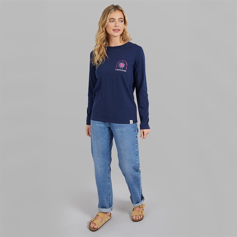Lagooners Womens Airdrie Long Sleeve T-Shirt Navy