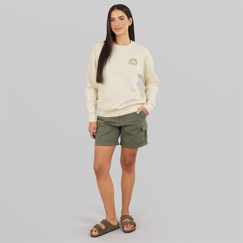 Lagooners Womens Foxmere Crew Neck Graphic Sweat Ecru
