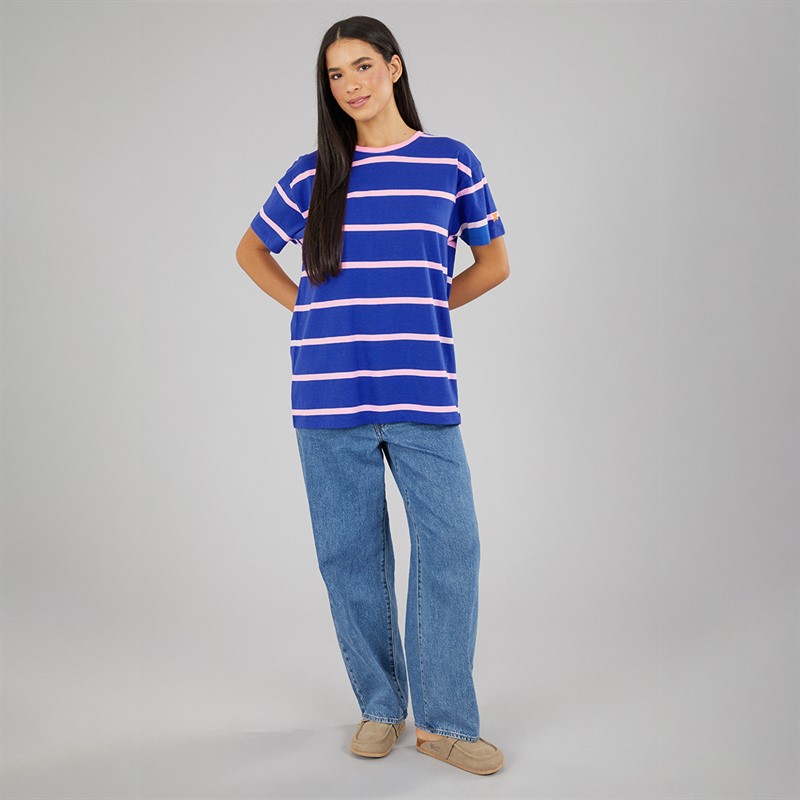Lagooners Womens Langdale Oversized T-Shirt Cobalt/Pink