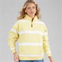 Lagooners Womens Wildflower End Quarter Zip Neck Sweatshirt Yellow