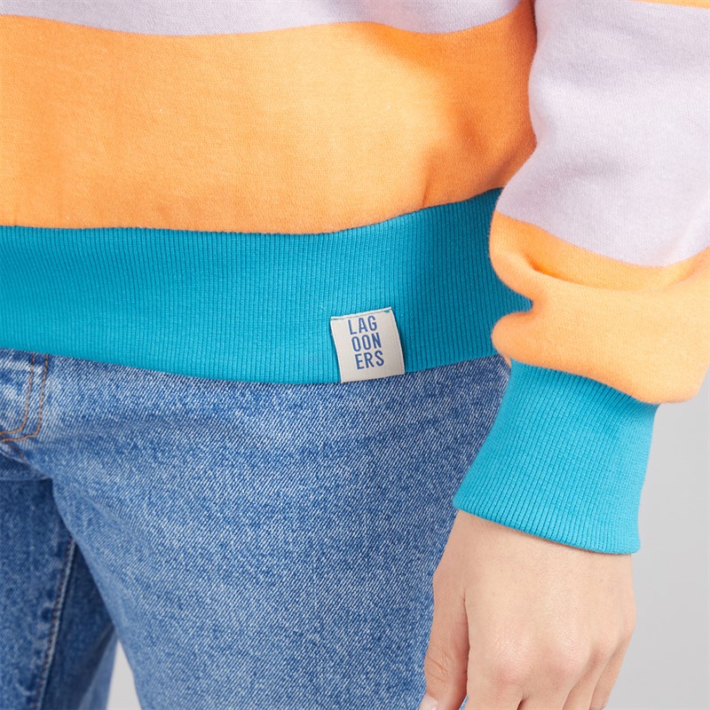 Lagooners Womens Cornflour Field Crew Neck Graphic Sweatshirt Lilac