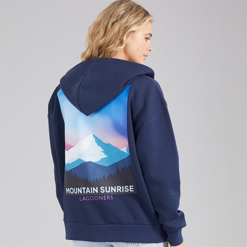 Lagooners Womens Curlew Ridge Zip Through Hoodie Navy