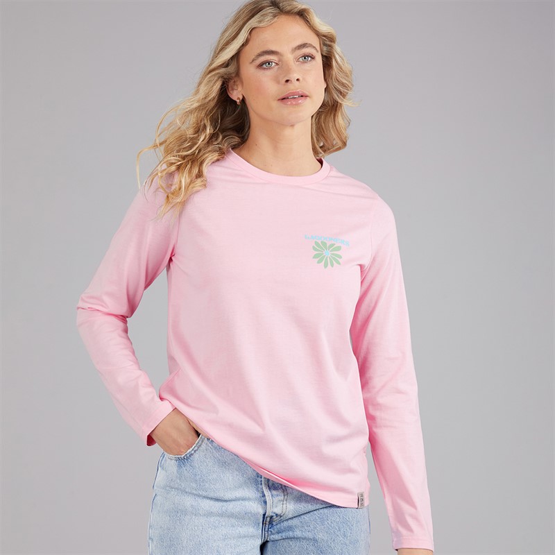 Lagooners Womens Primrose Path Long Sleeve T-Shirt Light Pink