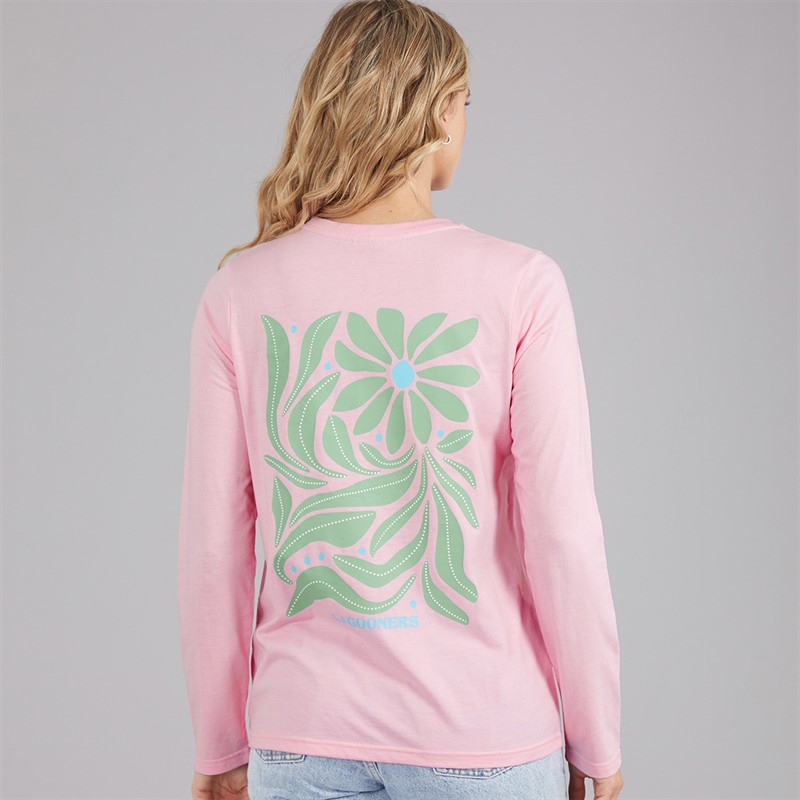 Lagooners Womens Primrose Path Long Sleeve T-Shirt Light Pink