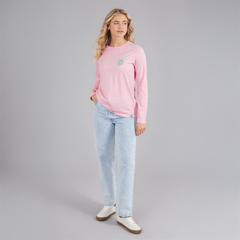 Lagooners Womens Primrose Path Long Sleeve T-Shirt Light Pink