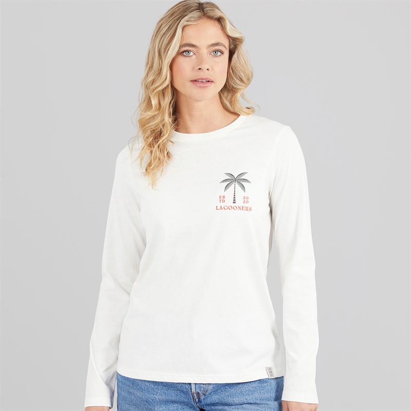 Lagooners Damen Lanternwood Langarm T Shirt Ecru