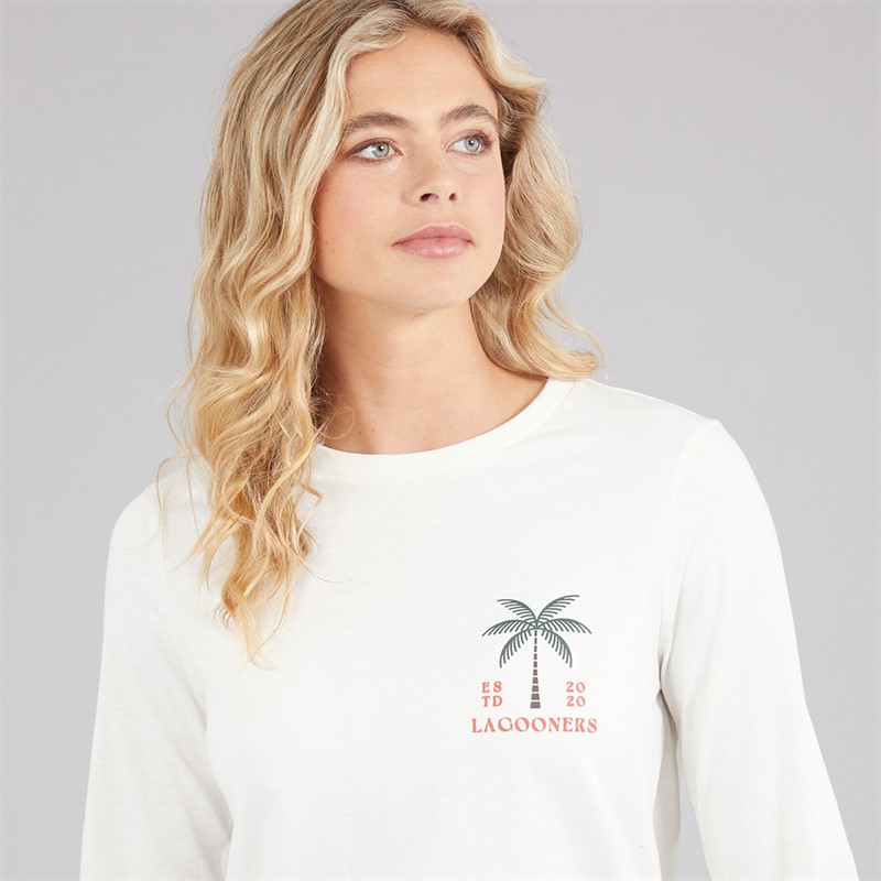 Lagooners Damen Lanternwood Langarm T Shirt Ecru