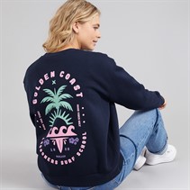Lagooners Womens Kempley Fold Sweatshirt Navy