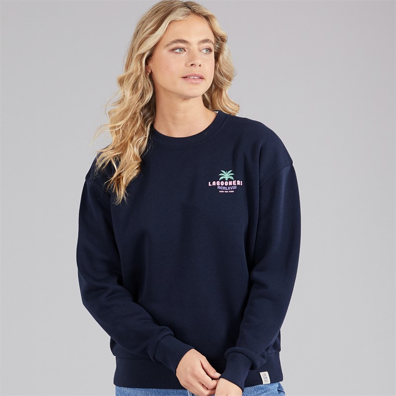 Lagooners Womens Kempley Fold Sweatshirt Navy