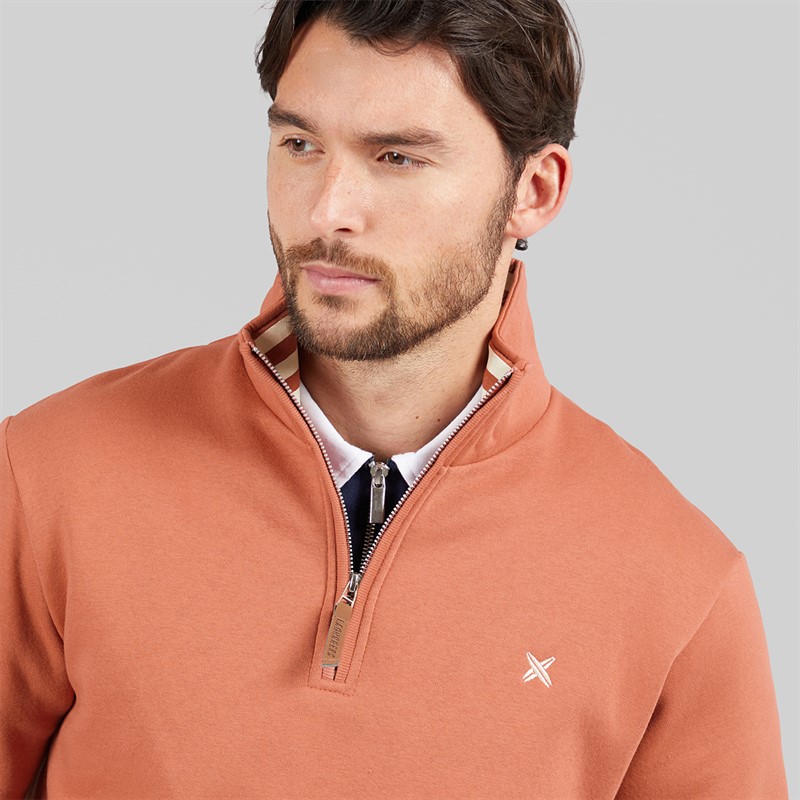Lagooners Mens Sargasso Funnel Neck Sweatshirt Clay