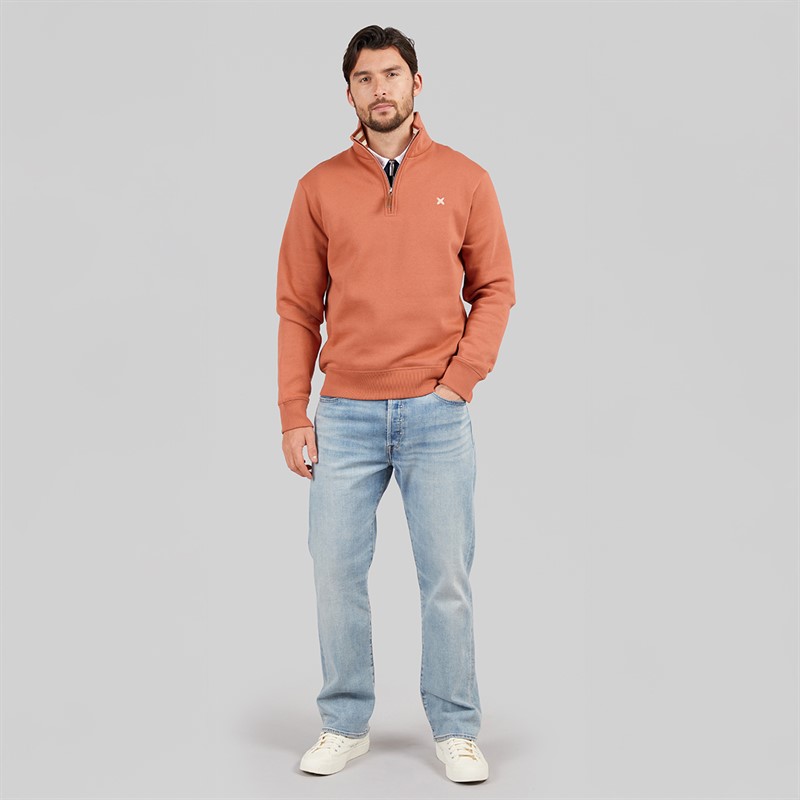 Lagooners Mens Sargasso Funnel Neck Sweatshirt Clay