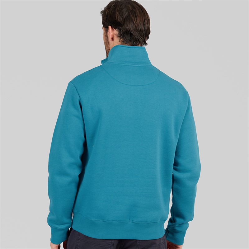 Lagooners Mens Sargasso Funnel Neck Sweatshirt Denim Blue